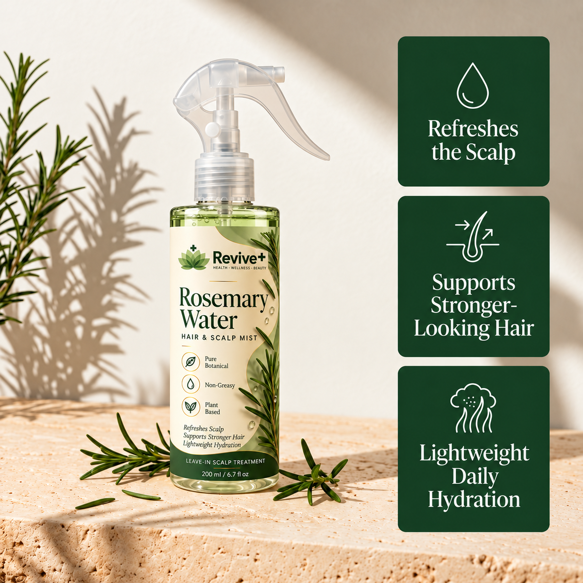 Rosemary Water Spray for Hair & Scalp