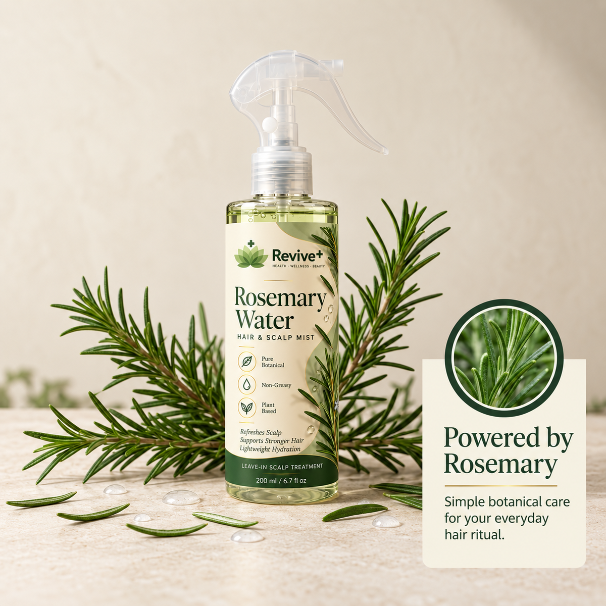 Rosemary Water Spray for Hair & Scalp