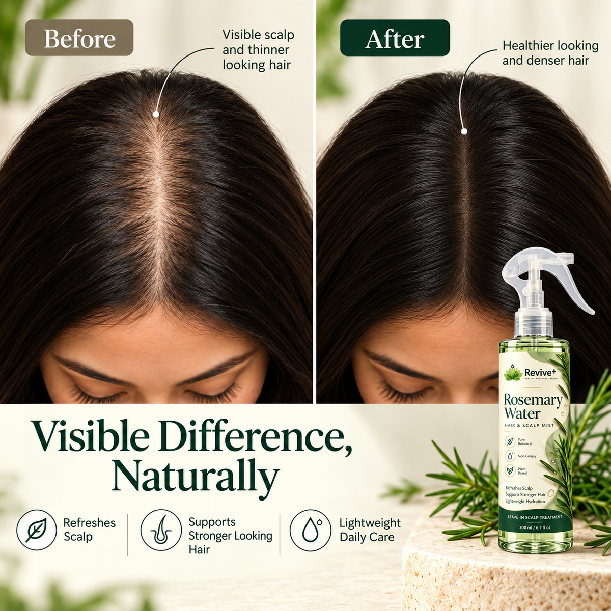 Rosemary Water Spray for Hair & Scalp